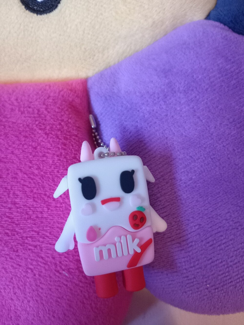 Tokidoki Strawberry Milk Keychain